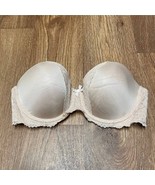 Victorias Secret Dream Angels Strapless Nude Lace Bra Underwire Size 32D - $27.72