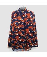 Roper Western Shirt Men’s L Bald Eagle Print Button Down Navy USA Cotton - $461.17 MXN