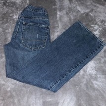Boy's Size 14 Slim 26 X 27 Old Navy Denim Blue Jeans Boot Cut Distressed Medium  - $22.00