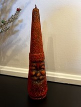 Vintage Gurley Wax Candle Santa Gnome Taper Tall Hat Christmas Decor - $28.98