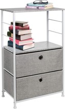 Sorbus Nightstand 2-Drawer Shelf Storage - Bedside Furniture &amp; Accent End, Gray - £55.02 GBP