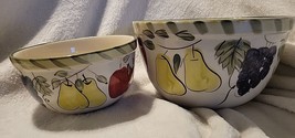 Vintage Set of 2  Ceramic Fruit Bowls - $21.34