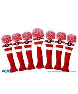 NEW 3 5 7 9 11 13 X RED WHITE KNIT golf clubs Headcover wood Head covers... - $176.18 CAD