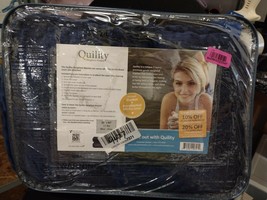 Quility Weighted Blanket for Adults - Full/Queen Size, 60&quot;x80&quot;, 15 lbs Blue - £46.15 GBP