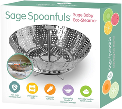 Baby Food Steamer Basket, Stainless Steel, Collapsible Steamer Basket  - £21.14 GBP