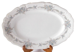 Chop Platter GOLD CHINA LESLIE 3346 Vintage Porcelain Ceramic Made In Japan - $19.79