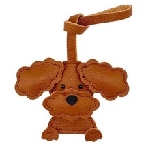 Do Everything In Love Vegan Leather Brown Dog Bag Charm - $14.85
