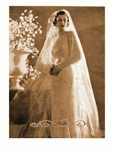 PDF 1930s Wedding Dress or Evening Gown Lacy - Knit pattern (PDF 3801) - $4.00