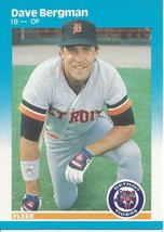 1987 Fleer Dave Bergman 144 Tigers - £0.79 GBP