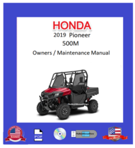 2019 Honda Pioneer 500/700/700-4/All 1000 Series SXS Owners / Maintenanc... - $17.95