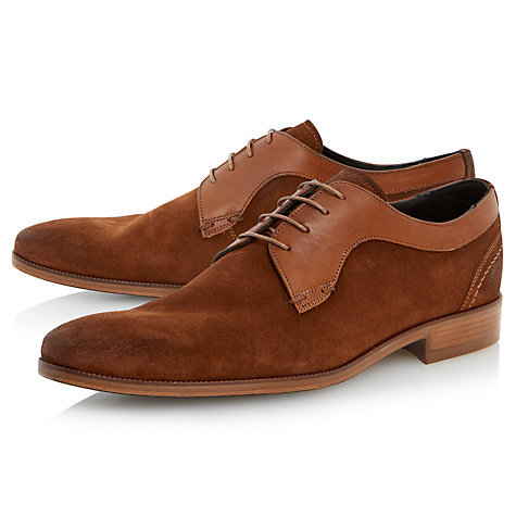 New Mens fashion Derby Calf leather and suede shoes,men formal Brown leather sh