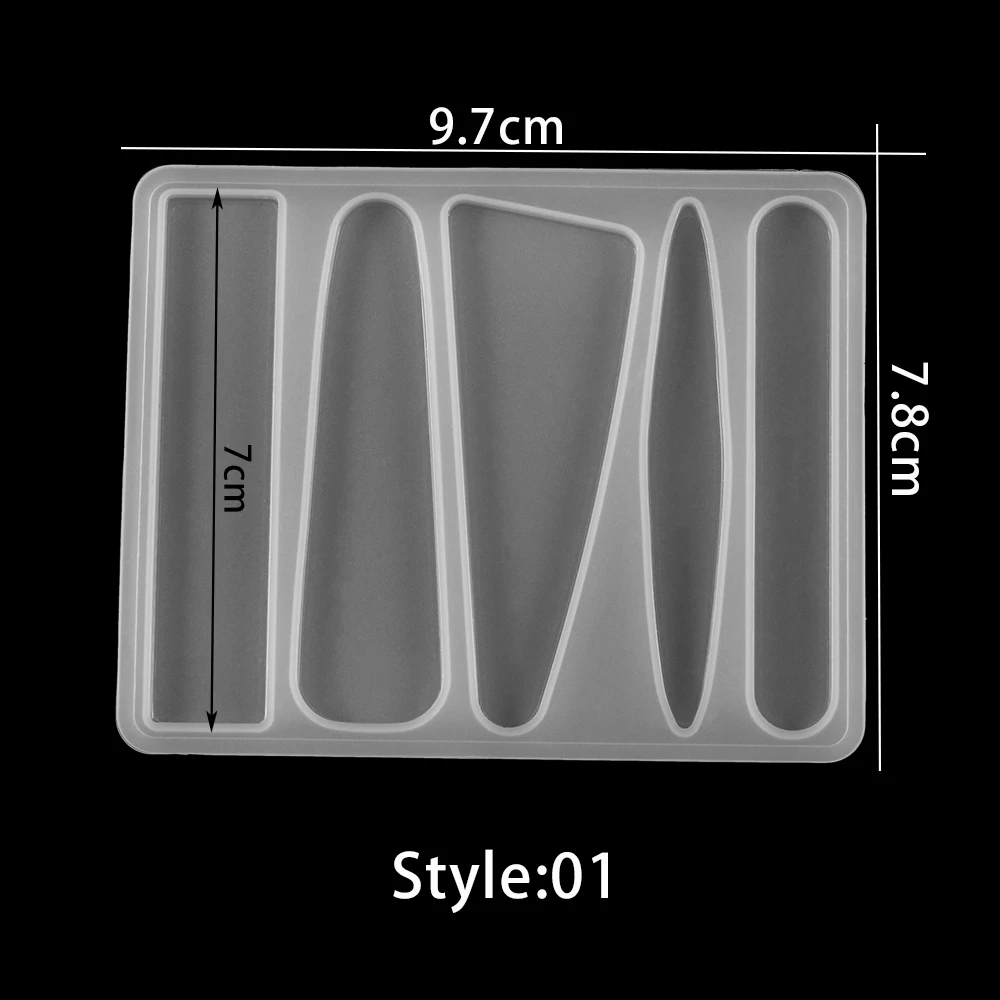 Barrettes Silicone Molds Metal Geometric Hair Clips Epoxy Resin Mold -St... - $2.88