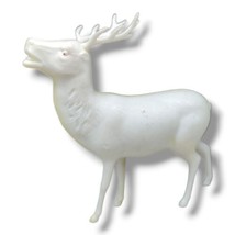 Vintage Celluloid White Christmas Deer Reindeer Blow Mold Hand Painted F... - £14.93 GBP