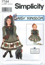 Simplicity 7744 Daisy Kingdom Girls 7-12 Dress Purse Doll Child Pattern UNCUT FF - £10.98 GBP