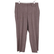 Investments Petites Dress Pants 16P Womens Brown Knit Straight Career Ca... - $19.66