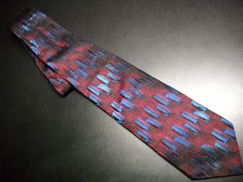 J Garcia Neck Tie Silk Made in Italy 1996 Reds and Blues with Overall Sheen - £8.80 GBP