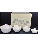 Cracker Barrel Measuring Cups Stoneware Clam Shell Motif Set Of 4 NIB - $353.21 MXN