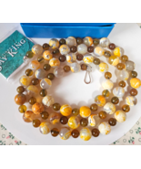JAY KING Long Agate Gemstone Necklace 925 Sterling Silver 36&quot; - $343.38 CAD