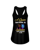 A Queen Was Born In Septemper Tank Tops Happy Birthday To Me Gift For Bl... - $19.75