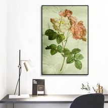 Vintage Flower Bouquet Framed Mural 16&#39; X 18&#39; Art Piece Wall Art Home Decor - £36.16 GBP