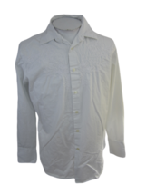 Men Embroidered White Dress Shirt long sleeve sz 16-34 slim fit 23 pit t... - £15.77 GBP
