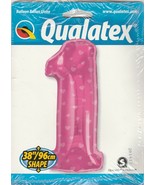 Qualatex 38 Inch Number Balloon - One Metallic Pink Foil Balloon  ~ ranj... - €8,04 EUR