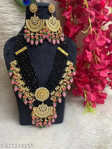 High Quality Kundan Necklace Tikka Jewelry Set Ethnic Wide Wedding Bridal - £53.14 GBP
