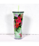 Starbucks Christmas 2021 Green Poinsettia 24oz Tumbler New - €22,54 EUR