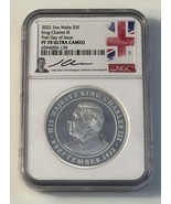 2022 2oz Malta S3E King Charles III NGC PF70 First Day Of Issue Jody Cla... - €312,49 EUR