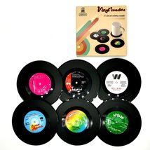 Retro CD Record Coasters, Coffee Mats, Vinyl CD Retro Vinyl Coasters Placemats - £13.34 GBP