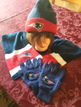 New England Patriots Scarf Hat Gloves Set - £9.29 GBP