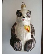 Radko X&#39;mas ornaments 1996 AIDS Ornament  Panda bear with gold heart - $59.39