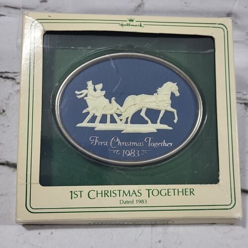 Primary image for Christmas 1983 FIRST CHRISTMAS TOGETHER Hallmark Cameo Ornament 