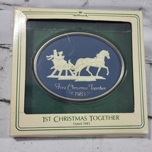 Christmas 1983 FIRST CHRISTMAS TOGETHER Hallmark Cameo Ornament  - $14.84
