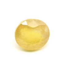 Lab Certified 6.08Ct Natural Yellow Sapphire (Pukhraj) Oval Rashi Loose Gemstone - £67.24 GBP