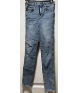 Womens Sz 27 We The Free Skinny Jeans 26” Inseam Raw Hem Light Wash - $25.00