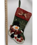 Hobby Lobby Snowman &amp; Candy Cane Christmas Stocking Multicolor 18 in - €21,12 EUR