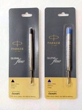 1 penna a sfera Parker Quink Flow blu + 1 nera ricarica BallPen fine nuova - $168.49 MXN