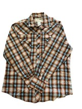 Wrangler Western Fashion Snap Shirts Men’s Large Plaid Long Sleeve Butto... - £18.36 GBP