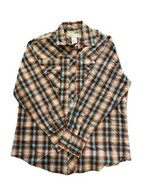 Wrangler Western Fashion Snap Shirts Men’s Large Plaid Long Sleeve Butto... - £17.69 GBP