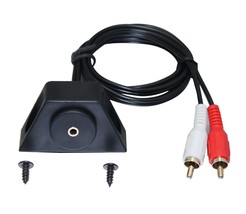 A4A 3.5Mm Aux To 2Rca Male Extension Cable Car Audio Cable Mount Install... - $23.82
