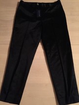 Ralph Lauren Black Satin Pants Blue Label Skinny Leg Crop Size 8 NWT $345 - £156.12 GBP