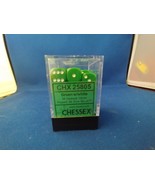 Chessex Opaque 12mm d6 Green w/White Dice Block 36 Dice  - $9.57 CAD