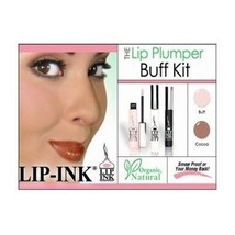 LIP INK Lip Plumper Buff Kit natural fullness Organic Vegan Kosher Waterproof - £43.65 GBP