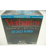 5pcs. pack of 230MB MO Verbatim Disk, Magneto Optical Disk - £210.64 GBP