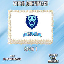 Columbia Lions Edible Image Topper Cupcake Frosting 1/4 Sheet 8.5 x 11&quot; - £9.24 GBP