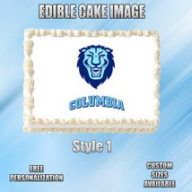 Columbia Lions Edible Image Topper Cupcake Frosting 1/4 Sheet 8.5 x 11&quot; - £9.34 GBP