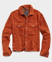 Todd Snyder Italian Suede Snap Dylan Jacket In Rust Brown. Size Large. - £589.32 GBP