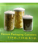 BRAND NEW foodsaver canisters lot of 3,(1)3 1/4 quart,(1)2 1/4 quart,(1)... - £61.74 GBP