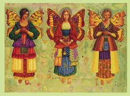 Angels cross stitch butterfly fantasy pattern pdf - Art Nouveau embroidery - $59.99